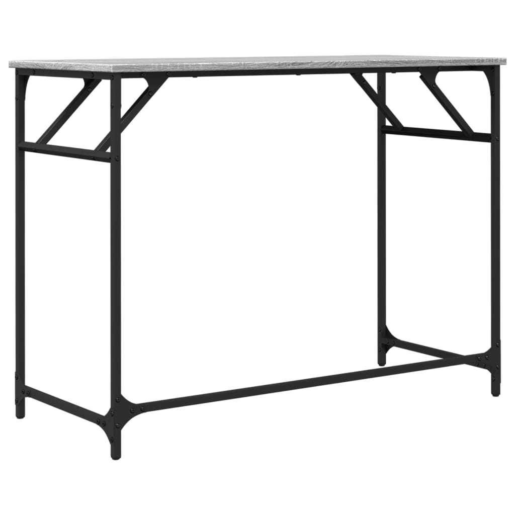 vidaXL Birou gri sonoma 100x45x76 cm lemn/oțel vopsit electrostatic vidaXL Birou gri sonoma 100x45x76 cm lemn/oțel vopsit electrostatic