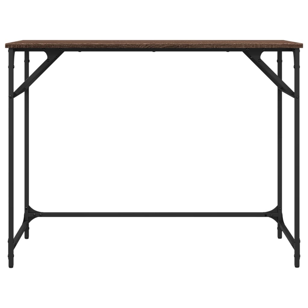 vidaXL Birou stejar maro 100x45x76 cm lemn/oțel vopsit electrostatic