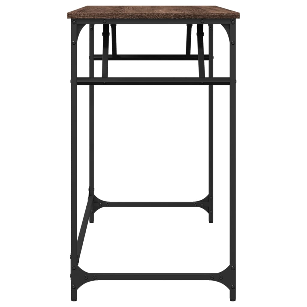 vidaXL Birou stejar maro 100x45x76 cm lemn/oțel vopsit electrostatic