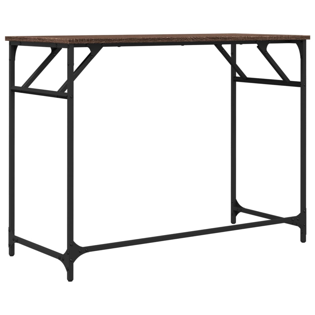 vidaXL Birou stejar maro 100x45x76 cm lemn/oțel vopsit electrostatic