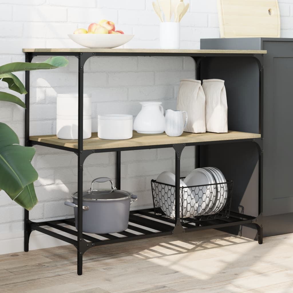 vidaXL Cărucior de bucătărie stejar sonoma 100x50x95 cm lemn prelucrat vidaXL Cărucior de bucătărie stejar sonoma 100x50x95 cm lemn prelucrat