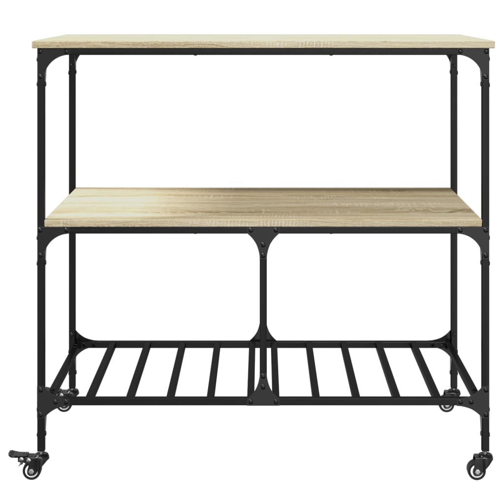 vidaXL Cărucior de bucătărie stejar sonoma 100x50x95 cm lemn prelucrat vidaXL Cărucior de bucătărie stejar sonoma 100x50x95 cm lemn prelucrat
