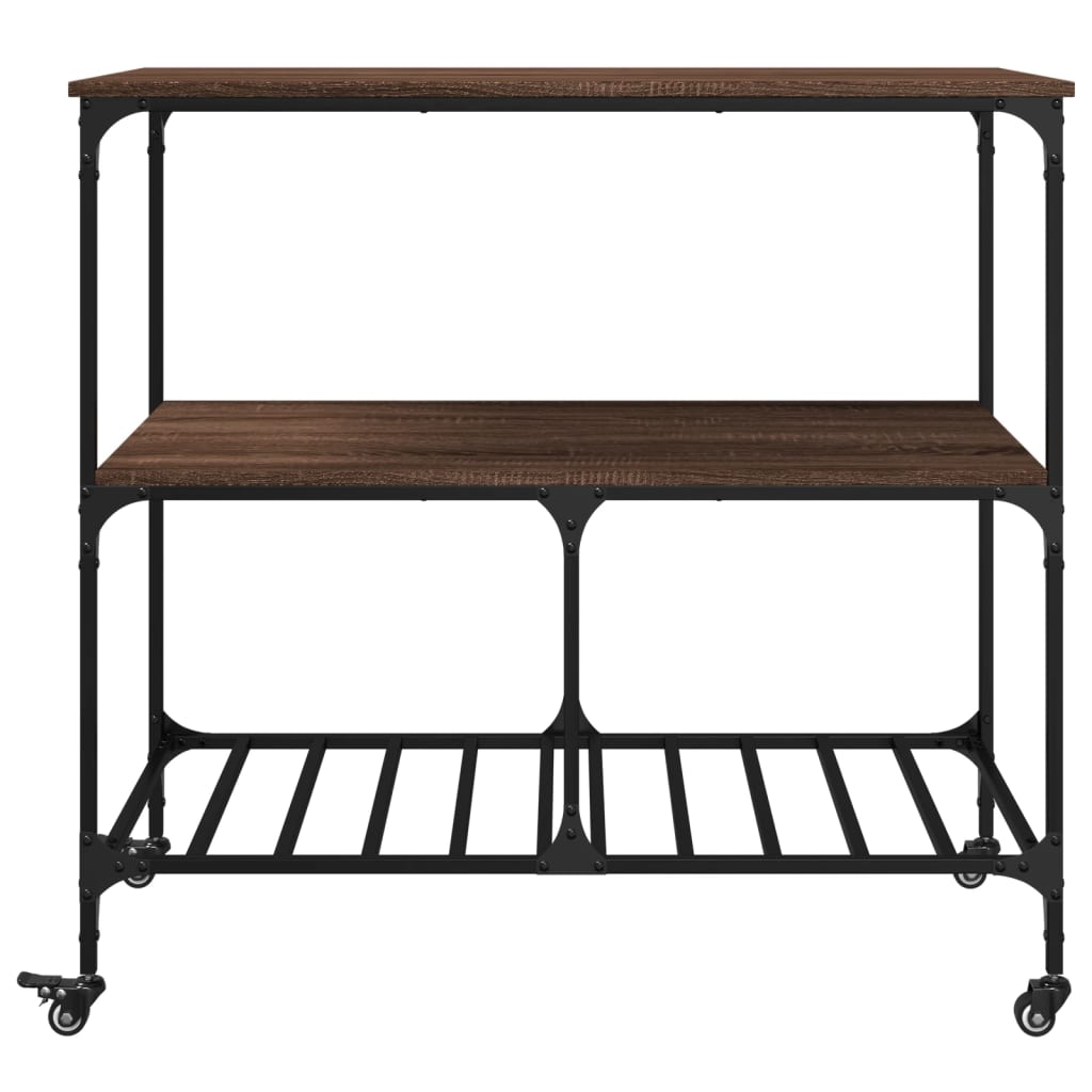 vidaXL Cărucior de bucătărie, stejar maro 100x50x95 cm lemn prelucrat vidaXL Cărucior de bucătărie, stejar maro 100x50x95 cm lemn prelucrat