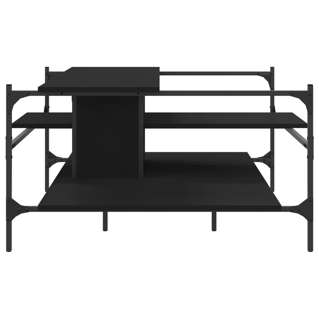 vidaXL Măsuță de cafea, negru, 100x100x48,5 cm, lemn prelucrat vidaXL Măsuță de cafea, negru, 100x100x48,5 cm, lemn prelucrat
