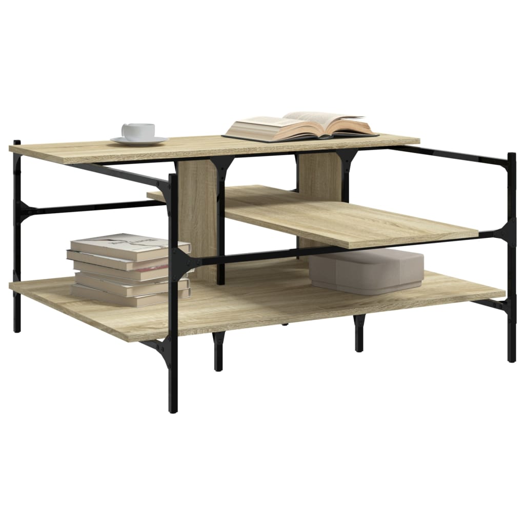 vidaXL Măsuță de cafea, stejar sonoma, 100x100x48,5 cm, lemn prelucrat vidaXL Măsuță de cafea, stejar sonoma, 100x100x48,5 cm, lemn prelucrat