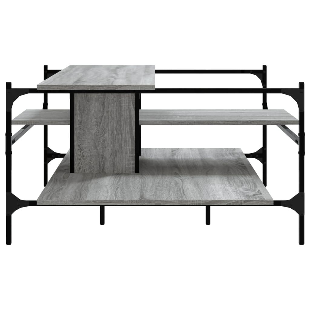 vidaXL Măsuță de cafea gri sonoma 100x100x48,5 cm lemn prelucrat