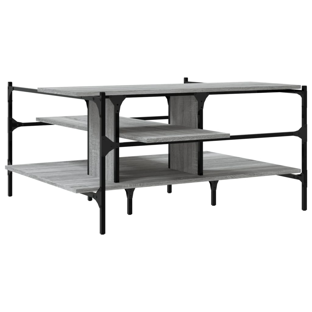 vidaXL Măsuță de cafea gri sonoma 100x100x48,5 cm lemn prelucrat