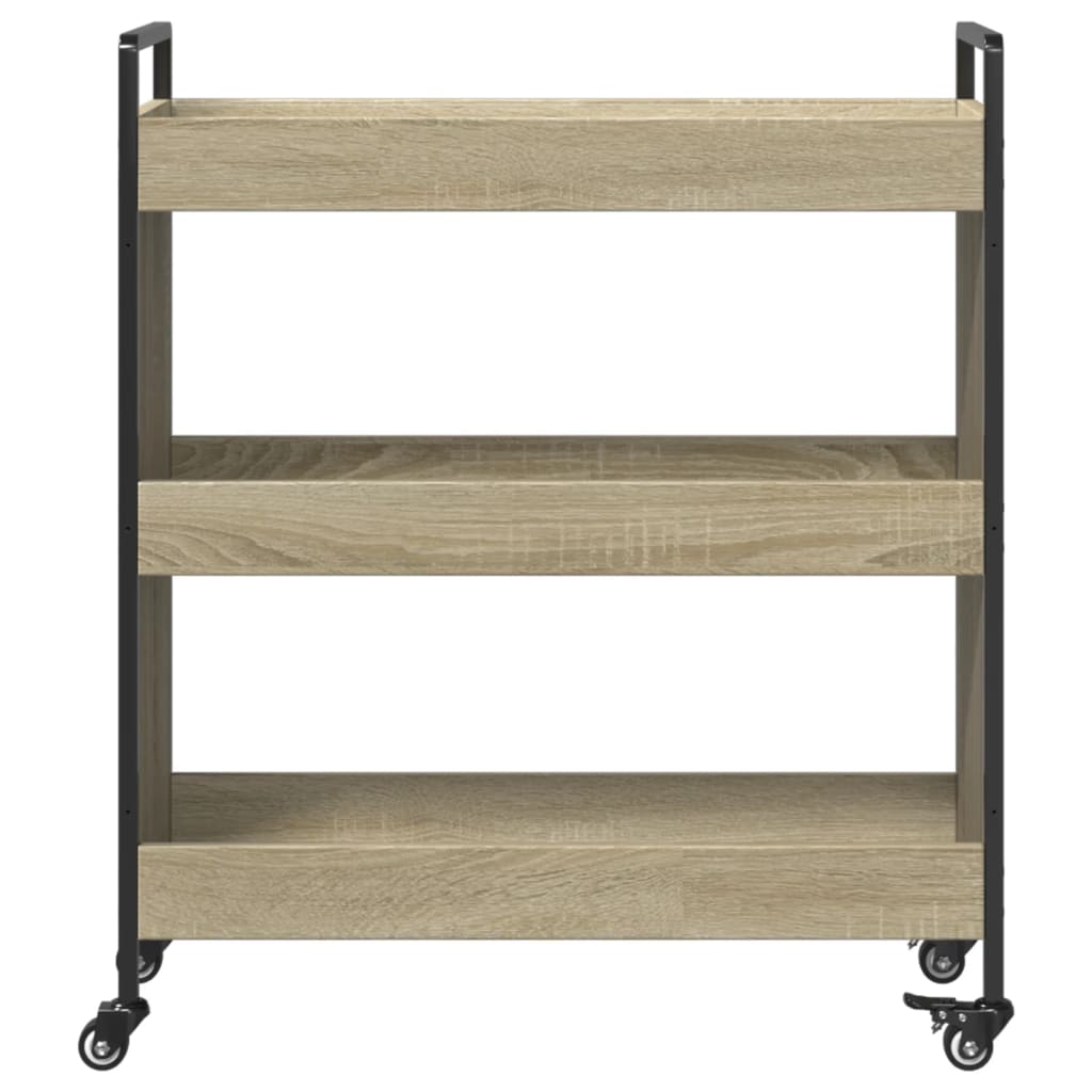 vidaXL Cărucior de bucătărie stejar sonoma 70x30x82 cm lemn prelucrat vidaXL Cărucior de bucătărie stejar sonoma 70x30x82 cm lemn prelucrat