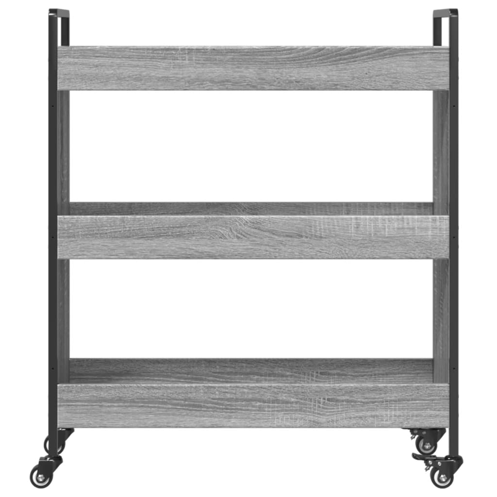vidaXL Cărucior de bucătărie, gri sonoma, 70x30x82 cm, lemn prelucrat vidaXL Cărucior de bucătărie, gri sonoma, 70x30x82 cm, lemn prelucrat