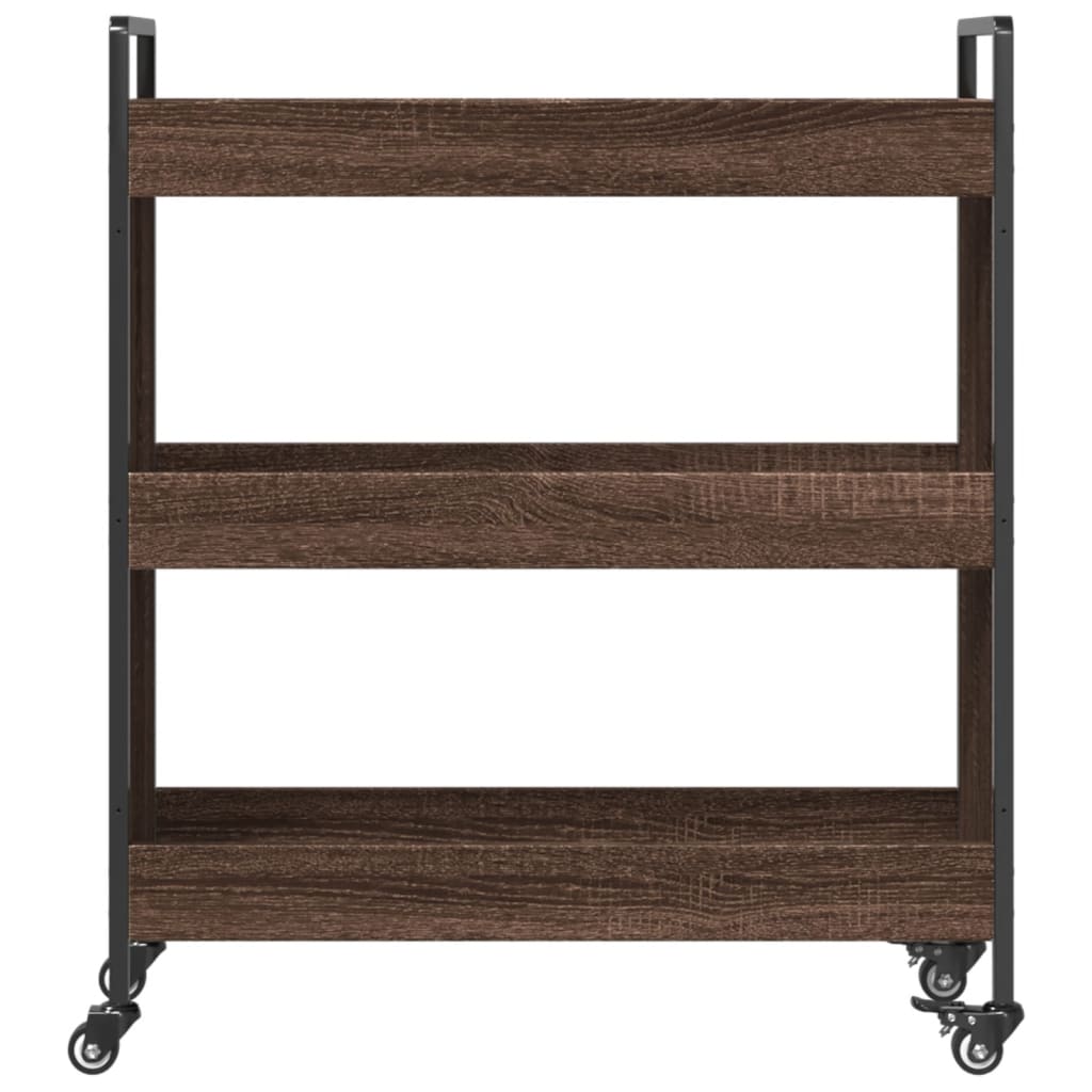 vidaXL Cărucior de bucătărie, stejar maro, 70x30x82 cm, lemn prelucrat vidaXL Cărucior de bucătărie, stejar maro, 70x30x82 cm, lemn prelucrat