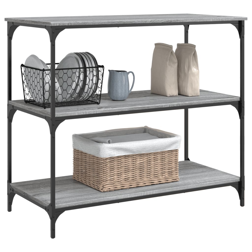 vidaXL Cărucior de bucătărie, gri sonoma 102x50x95 cm lemn prelucrat vidaXL Cărucior de bucătărie, gri sonoma 102x50x95 cm lemn prelucrat