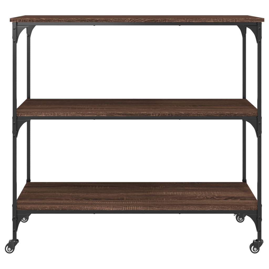 vidaXL Cărucior de bucătărie, stejar maro 102x50x95 cm lemn prelucrat vidaXL Cărucior de bucătărie, stejar maro 102x50x95 cm lemn prelucrat