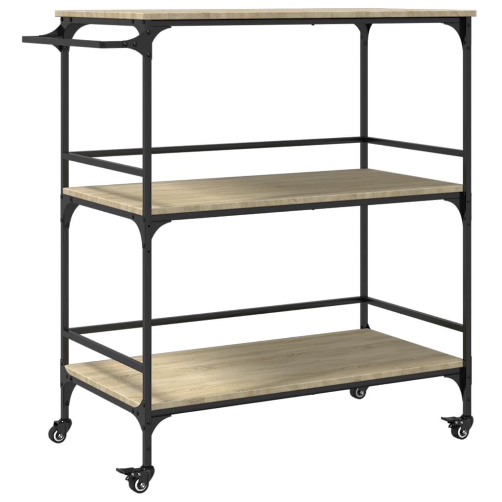 vidaXL Cărucior de bucătărie stejar sonoma 100,5x50x105 cm lemn vidaXL Cărucior de bucătărie stejar sonoma 100,5x50x105 cm lemn