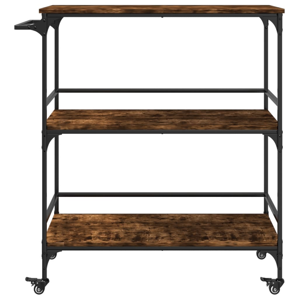 vidaXL Cărucior de bucătărie stejar fumuriu 100,5x50x105 cm lemn vidaXL Cărucior de bucătărie stejar fumuriu 100,5x50x105 cm lemn