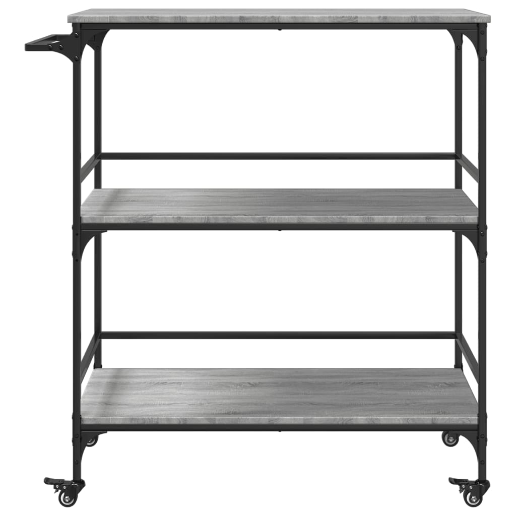 vidaXL Cărucior de bucătărie, gri sonoma 100,5x50x105cm lemn prelucrat vidaXL Cărucior de bucătărie, gri sonoma 100,5x50x105cm lemn prelucrat