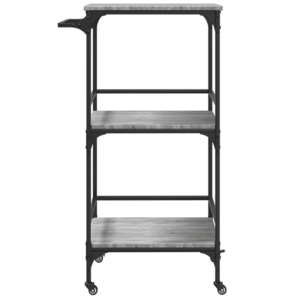 vidaXL Cărucior de bucătărie, gri sonoma 60,5x50x105 cm lemn prelucrat vidaXL Cărucior de bucătărie, gri sonoma 60,5x50x105 cm lemn prelucrat