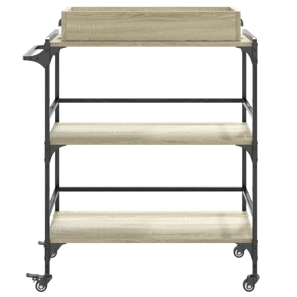 vidaXLCărucior de bucătărie stejar sonoma81,5x41x92,5cm lemn prelucrat vidaXLCărucior de bucătărie stejar sonoma81,5x41x92,5cm lemn prelucrat