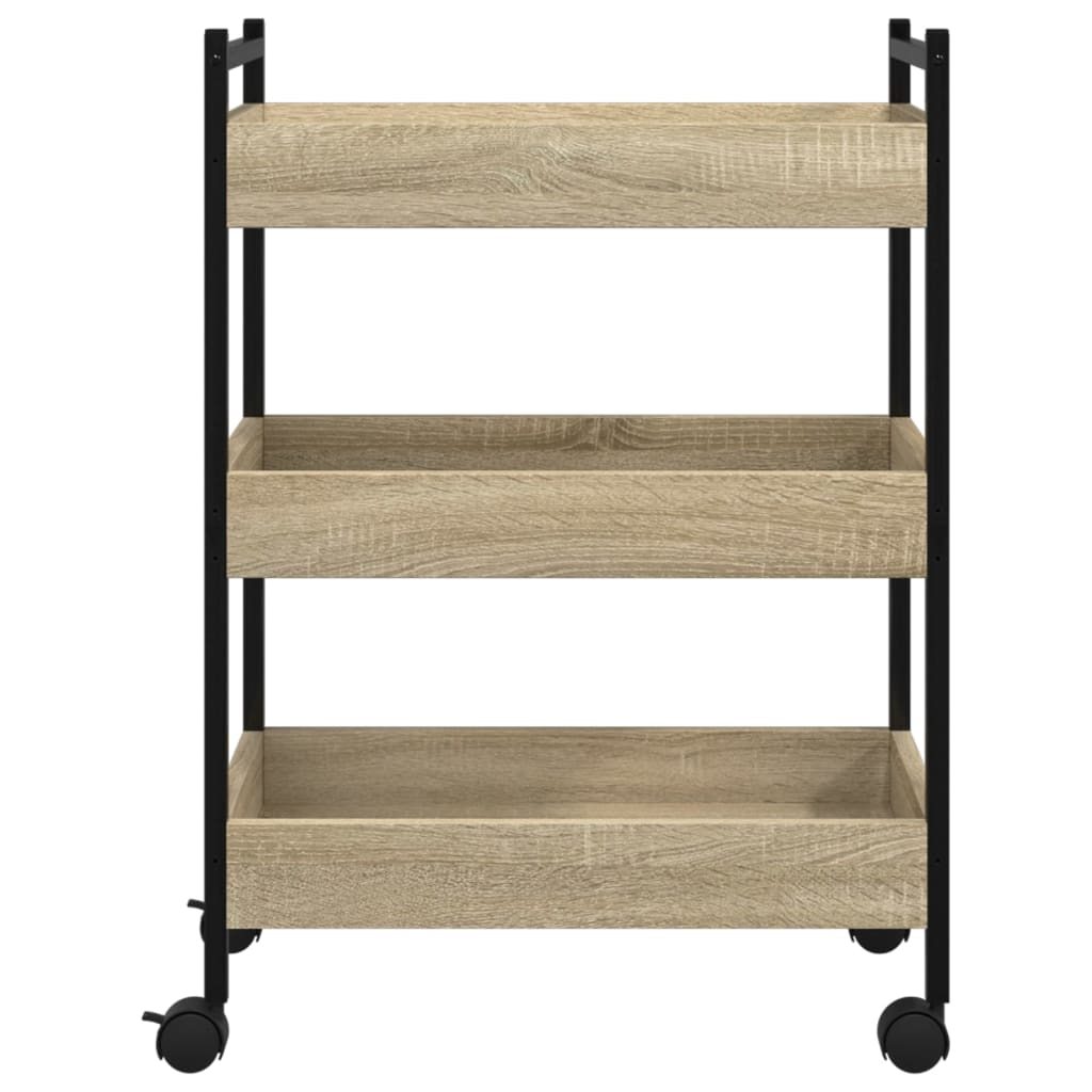 vidaXL Cărucior de bucătărie stejar sonoma 50x30x70 cm lemn prelucrat vidaXL Cărucior de bucătărie stejar sonoma 50x30x70 cm lemn prelucrat