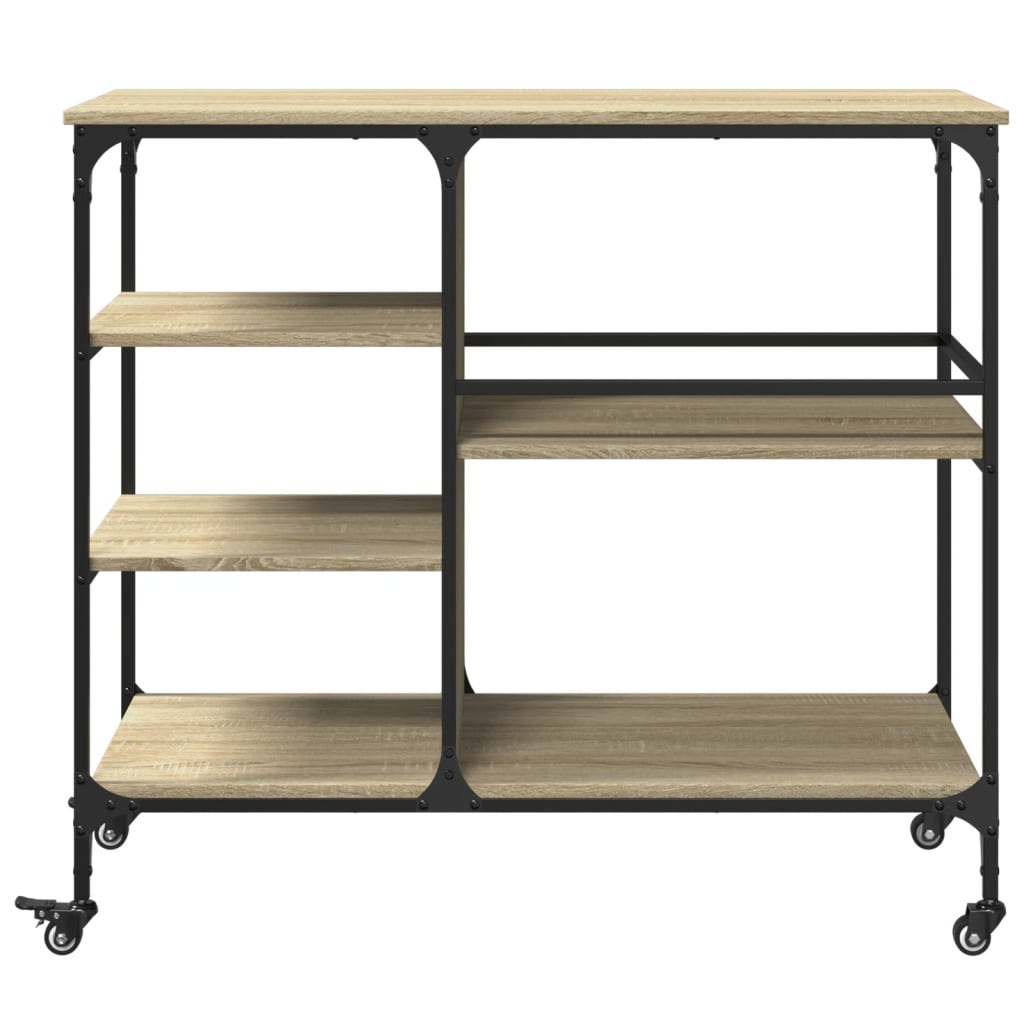 vidaXLCărucior de bucătărie stejar sonoma 100x45x89,5cm lemn prelucrat vidaXLCărucior de bucătărie stejar sonoma 100x45x89,5cm lemn prelucrat