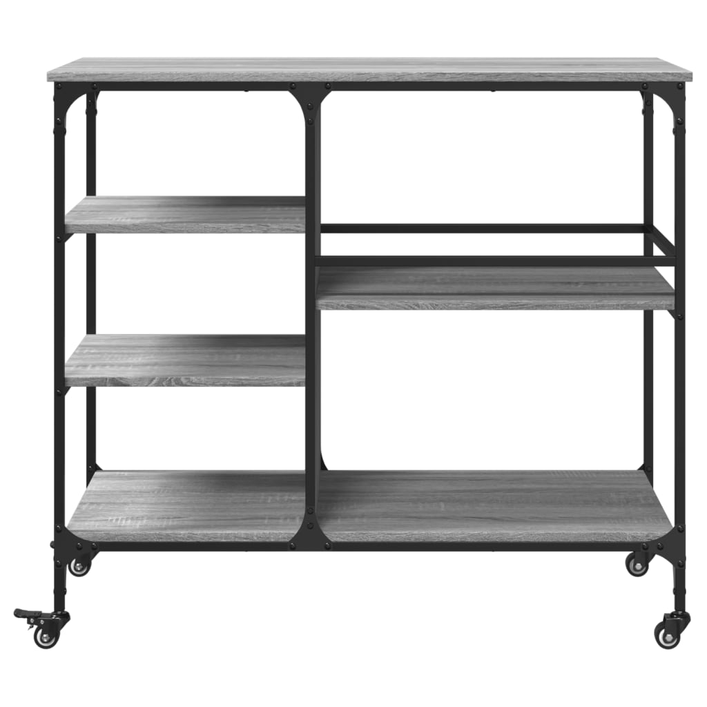vidaXL Cărucior de bucătărie, gri sonoma 100x45x89,5 cm lemn prelucrat vidaXL Cărucior de bucătărie, gri sonoma 100x45x89,5 cm lemn prelucrat