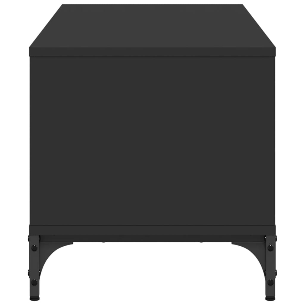 vidaXL Comodă TV negru 102x40x41 cm lemn și oțel vopsit electrostatic