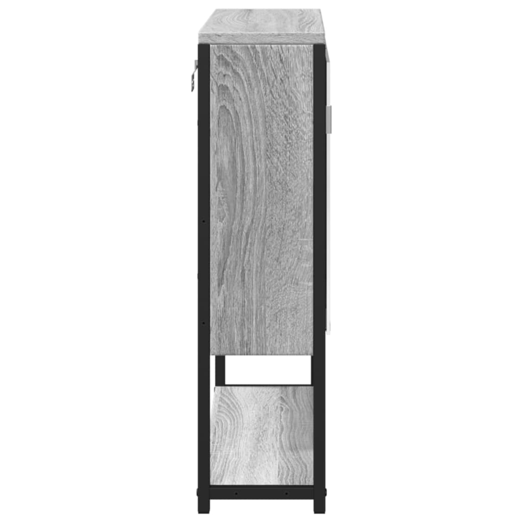 vidaXL Dulap de baie cu oglindă gri sonoma 60x16x60 cm lemn compozit vidaXL Dulap de baie cu oglindă gri sonoma 60x16x60 cm lemn compozit