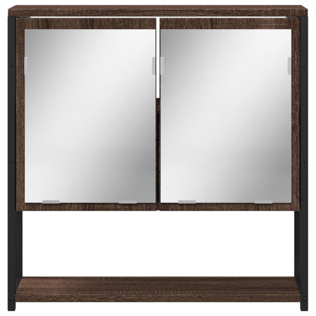 vidaXL Dulap de baie cu oglindă stejar maro 60x16x60 cm lemn compozit