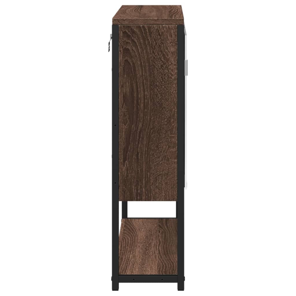 vidaXL Dulap de baie cu oglindă stejar maro 60x16x60 cm lemn compozit