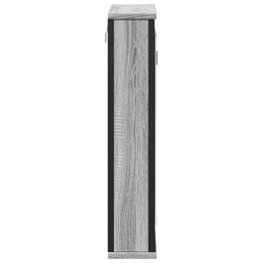 vidaXL Dulap baie cu oglindă gri sonoma 42x12x60 cm lemn compozit vidaXL Dulap baie cu oglindă gri sonoma 42x12x60 cm lemn compozit