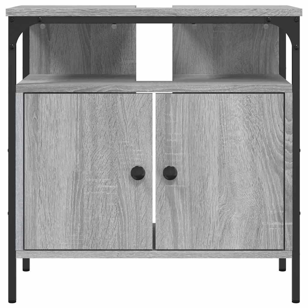 vidaXL Dulap chiuvetă baie, gri sonoma, 60x30x60 cm, lemn prelucrat vidaXL Dulap chiuvetă baie, gri sonoma, 60x30x60 cm, lemn prelucrat