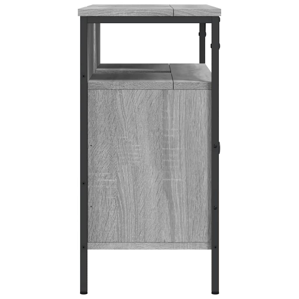 vidaXL Dulap chiuvetă baie, gri sonoma, 80x30x60 cm, lemn prelucrat vidaXL Dulap chiuvetă baie, gri sonoma, 80x30x60 cm, lemn prelucrat