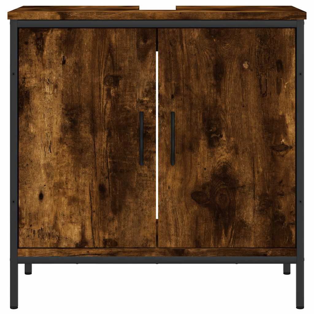 vidaXL Dulap chiuvetă baie, stejar fumuriu, 60x30x60 cm lemn prelucrat vidaXL Dulap chiuvetă baie, stejar fumuriu, 60x30x60 cm lemn prelucrat