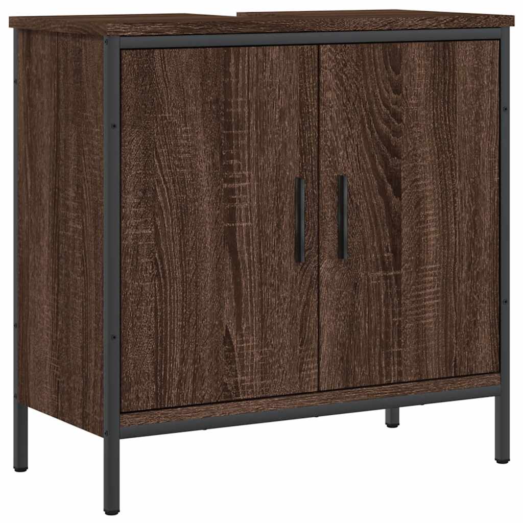 vidaXL Dulap chiuvetă de baie, stejar maro, 60x30x60 cm lemn prelucrat vidaXL Dulap chiuvetă de baie, stejar maro, 60x30x60 cm lemn prelucrat