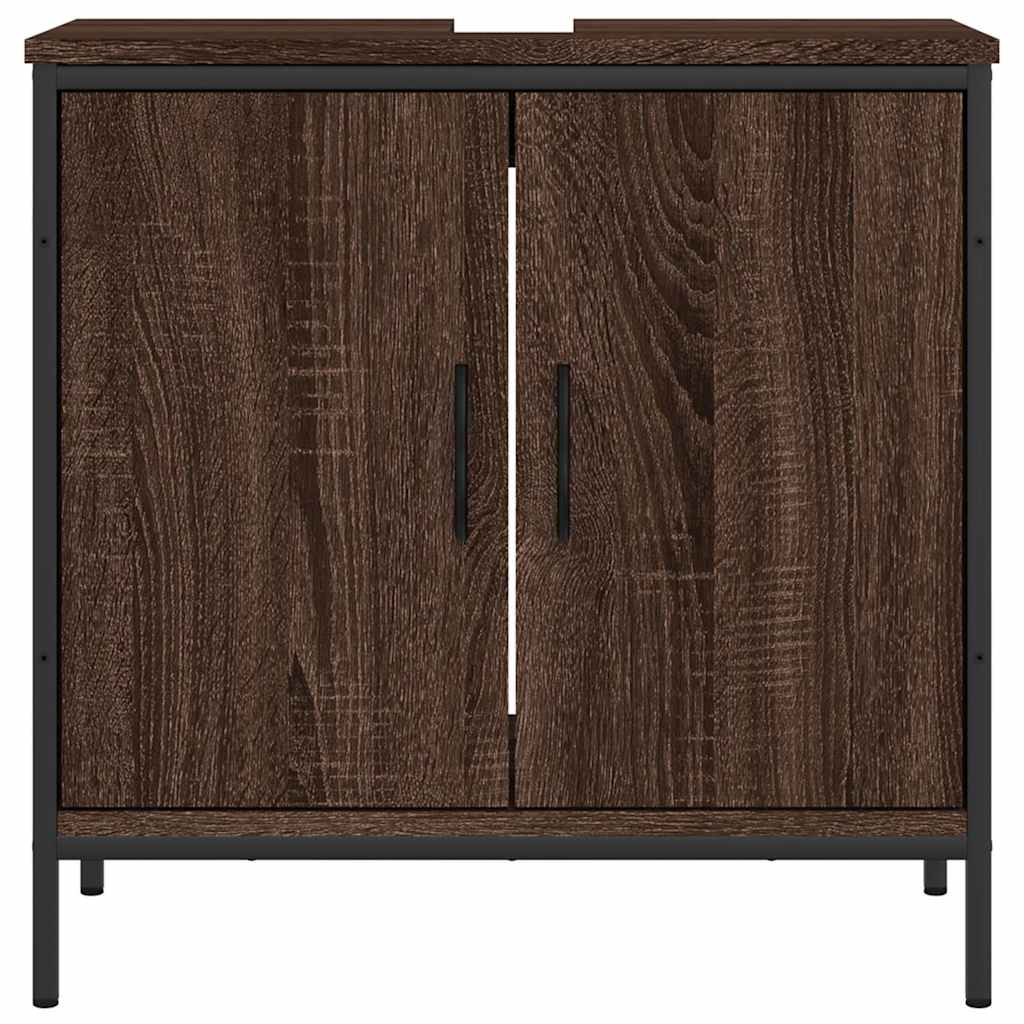 vidaXL Dulap chiuvetă de baie, stejar maro, 60x30x60 cm lemn prelucrat vidaXL Dulap chiuvetă de baie, stejar maro, 60x30x60 cm lemn prelucrat