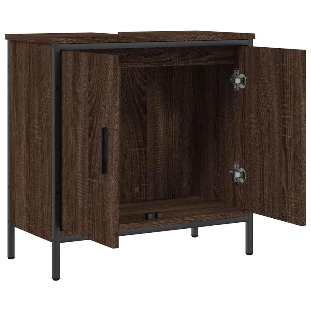 vidaXL Dulap chiuvetă de baie, stejar maro, 60x30x60 cm lemn prelucrat vidaXL Dulap chiuvetă de baie, stejar maro, 60x30x60 cm lemn prelucrat