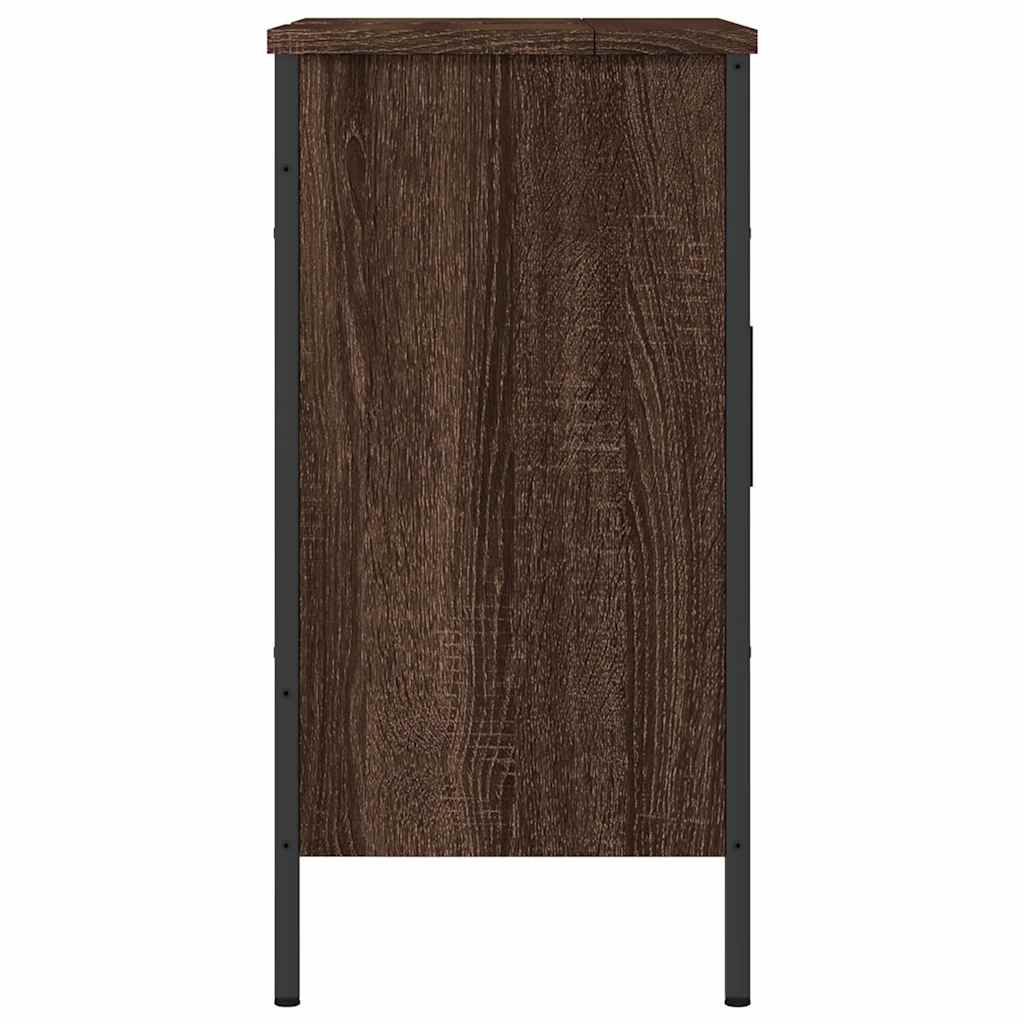 vidaXL Dulap chiuvetă de baie, stejar maro, 60x30x60 cm lemn prelucrat vidaXL Dulap chiuvetă de baie, stejar maro, 60x30x60 cm lemn prelucrat