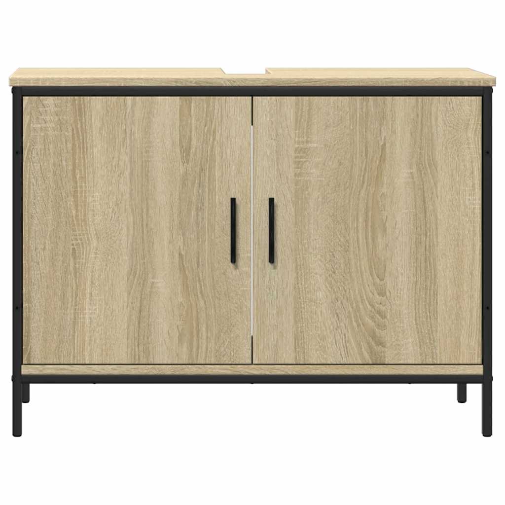 vidaXL Dulap chiuvetă baie, stejar sonoma, 80x30x60 cm, lemn prelucrat vidaXL Dulap chiuvetă baie, stejar sonoma, 80x30x60 cm, lemn prelucrat