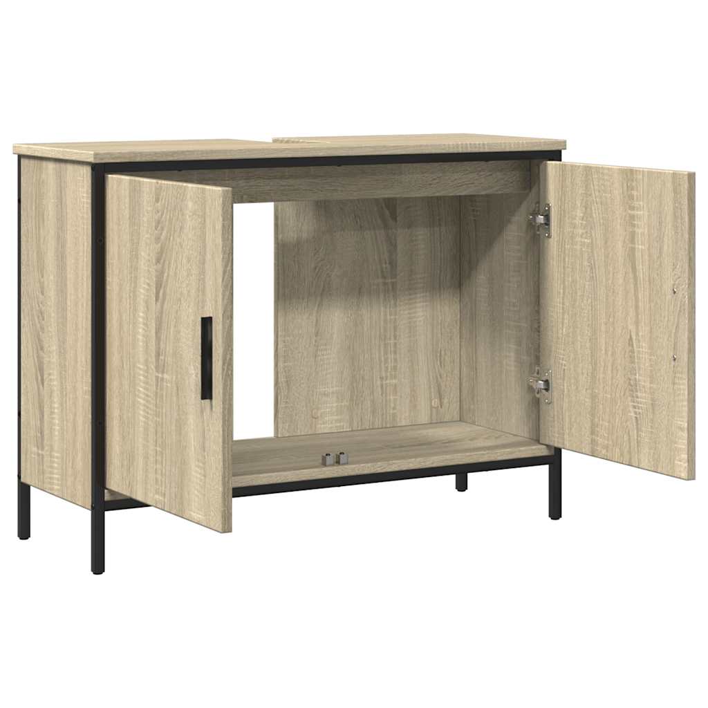 vidaXL Dulap chiuvetă baie, stejar sonoma, 80x30x60 cm, lemn prelucrat vidaXL Dulap chiuvetă baie, stejar sonoma, 80x30x60 cm, lemn prelucrat