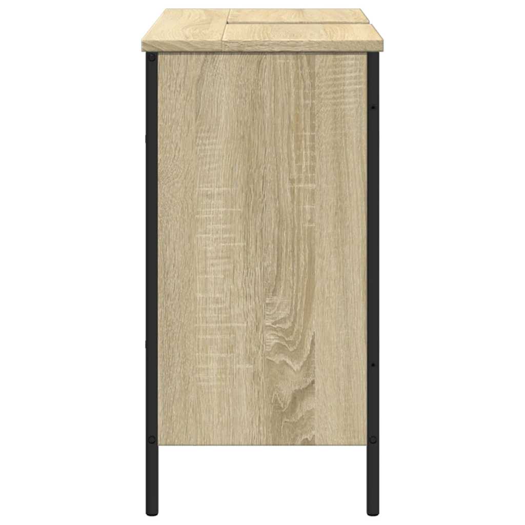 vidaXL Dulap chiuvetă baie, stejar sonoma, 80x30x60 cm, lemn prelucrat vidaXL Dulap chiuvetă baie, stejar sonoma, 80x30x60 cm, lemn prelucrat