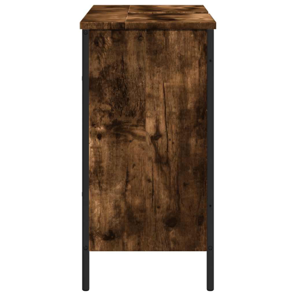 vidaXL Dulap chiuvetă baie, stejar fumuriu, 80x30x60 cm lemn prelucrat vidaXL Dulap chiuvetă baie, stejar fumuriu, 80x30x60 cm lemn prelucrat