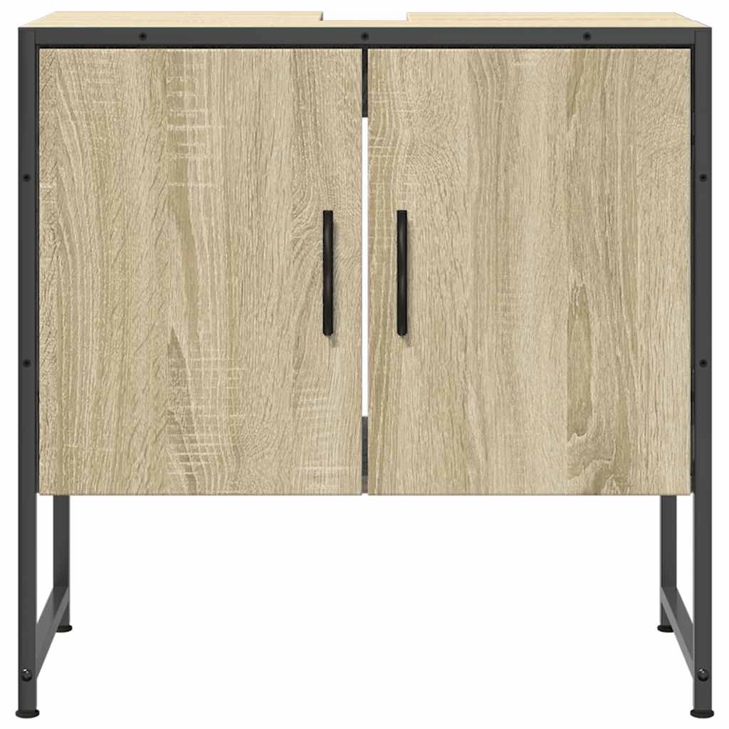 vidaXL Dulap chiuvetă baie, stejar sonoma, 60x33x60 cm, lemn prelucrat vidaXL Dulap chiuvetă baie, stejar sonoma, 60x33x60 cm, lemn prelucrat