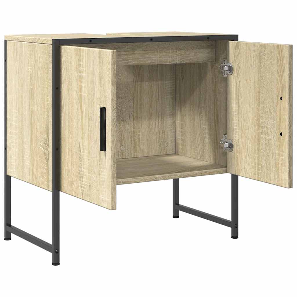 vidaXL Dulap chiuvetă baie, stejar sonoma, 60x33x60 cm, lemn prelucrat vidaXL Dulap chiuvetă baie, stejar sonoma, 60x33x60 cm, lemn prelucrat