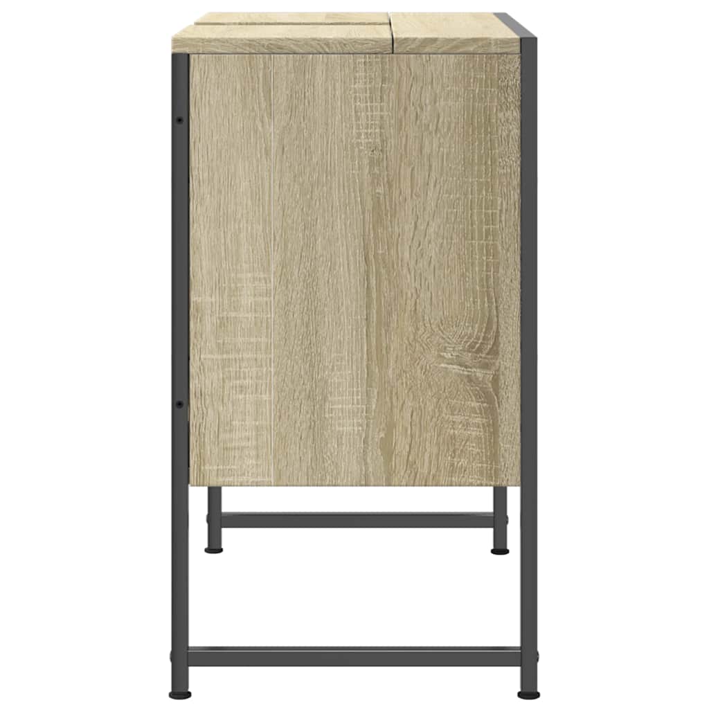 vidaXL Dulap chiuvetă baie, stejar sonoma, 60x33x60 cm, lemn prelucrat vidaXL Dulap chiuvetă baie, stejar sonoma, 60x33x60 cm, lemn prelucrat