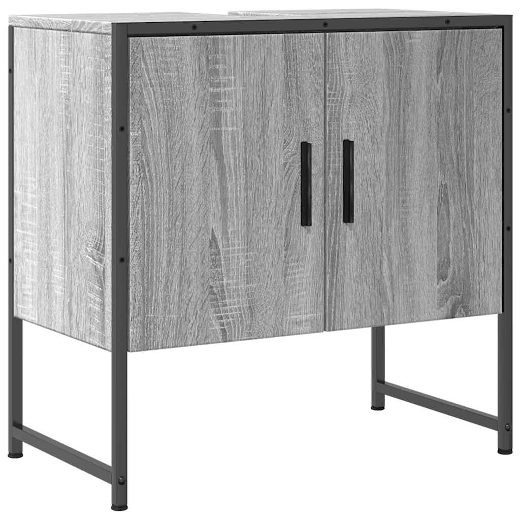 vidaXL Dulap chiuvetă baie, gri sonoma, 60x33x60 cm, lemn prelucrat vidaXL Dulap chiuvetă baie, gri sonoma, 60x33x60 cm, lemn prelucrat