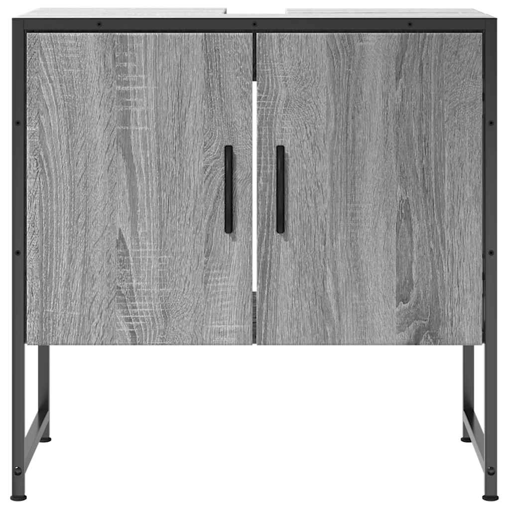 vidaXL Dulap chiuvetă baie, gri sonoma, 60x33x60 cm, lemn prelucrat vidaXL Dulap chiuvetă baie, gri sonoma, 60x33x60 cm, lemn prelucrat