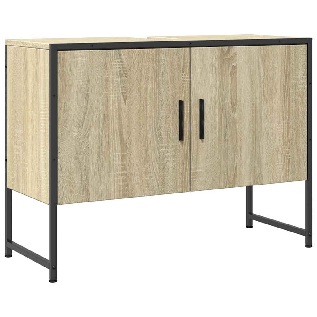 vidaXL Dulap chiuveta de baie, stejar sonoma, 80x33x60cm lemn compozit vidaXL Dulap chiuveta de baie, stejar sonoma, 80x33x60cm lemn compozit