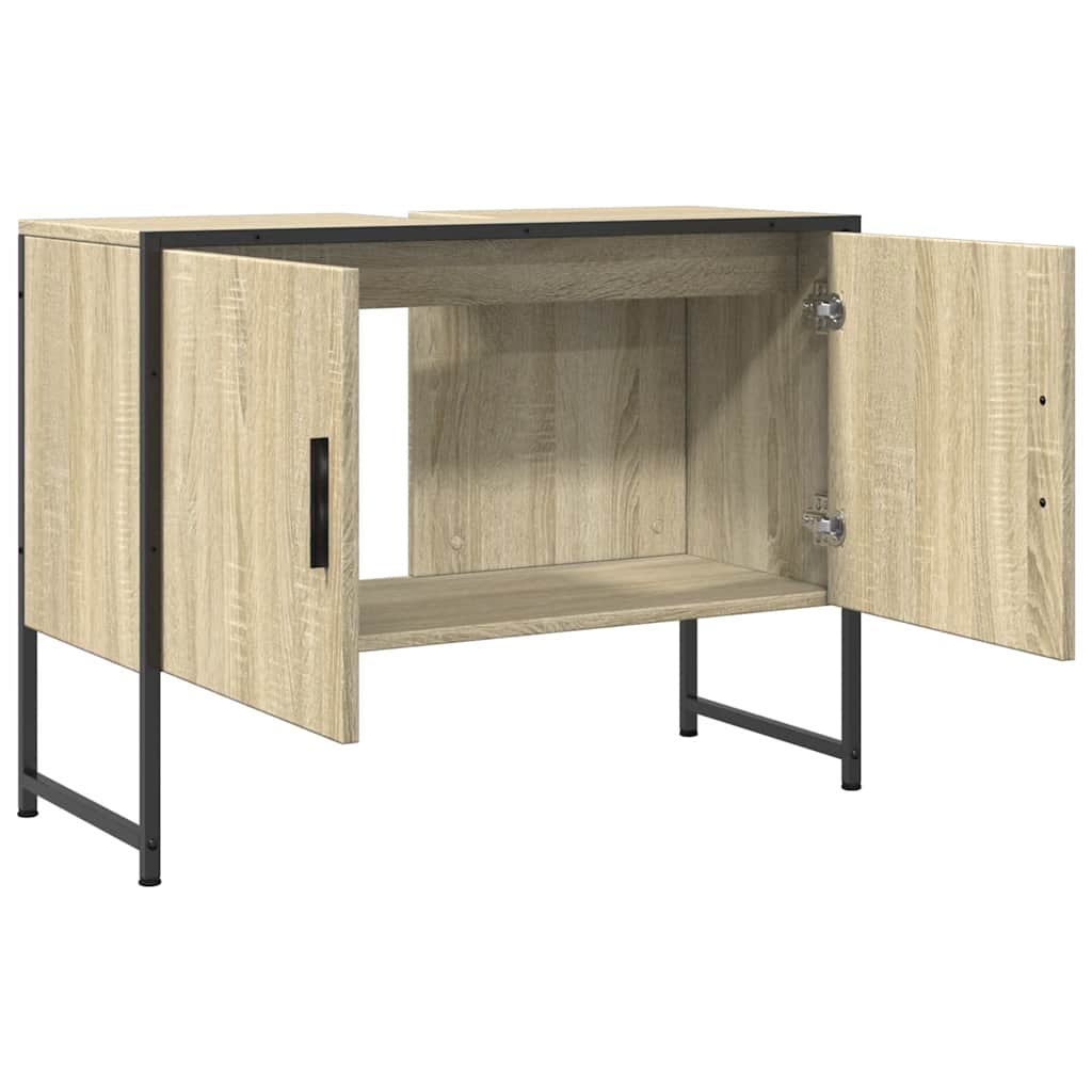 vidaXL Dulap chiuveta de baie, stejar sonoma, 80x33x60cm lemn compozit vidaXL Dulap chiuveta de baie, stejar sonoma, 80x33x60cm lemn compozit