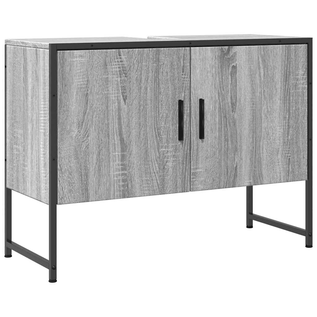 vidaXL Dulap chiuveta de baie, gri sonoma, 80x33x60 cm, lemn compozit vidaXL Dulap chiuveta de baie, gri sonoma, 80x33x60 cm, lemn compozit