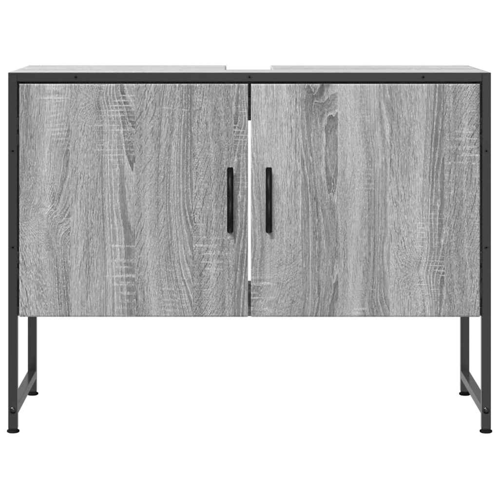 vidaXL Dulap chiuveta de baie, gri sonoma, 80x33x60 cm, lemn compozit vidaXL Dulap chiuveta de baie, gri sonoma, 80x33x60 cm, lemn compozit