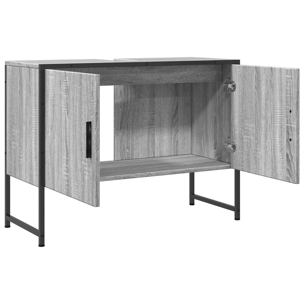 vidaXL Dulap chiuveta de baie, gri sonoma, 80x33x60 cm, lemn compozit vidaXL Dulap chiuveta de baie, gri sonoma, 80x33x60 cm, lemn compozit